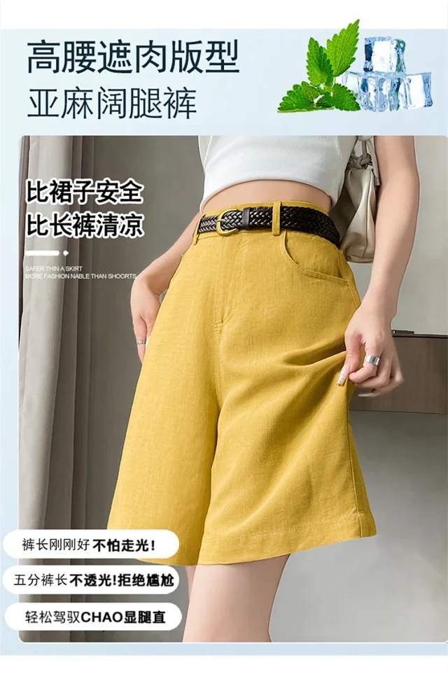 Linen Shorts for Women Detail