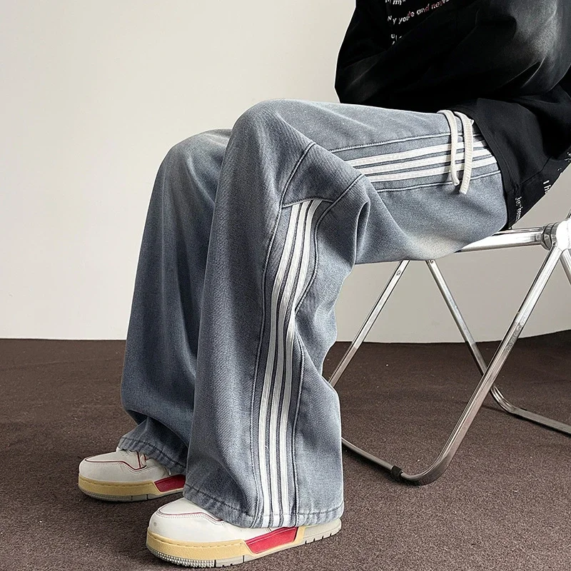 2025 Men's Fleece Jeans (Straight Loose Wide - leg)