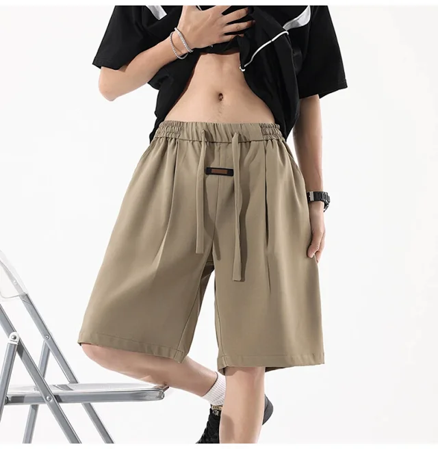 Men's Summer Printed Ice Silk Beach Shorts Detail
