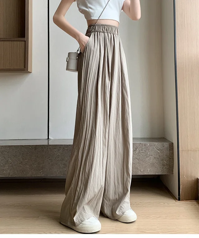 Ice Silk Wide-Leg Pants 2025 Detail