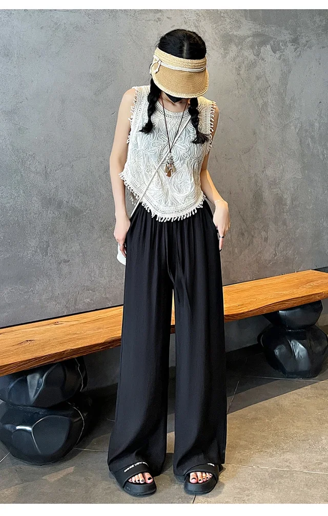 Linen Yamamoto Wide-leg Pants Detail