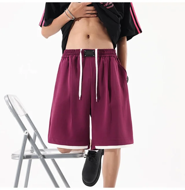 Men's Summer Cotton Loose Cargo Shorts Detail