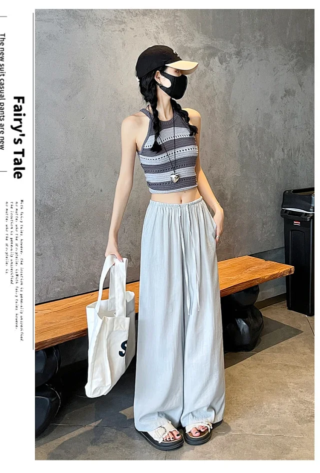 Linen Yamamoto Wide-leg Pants Detail