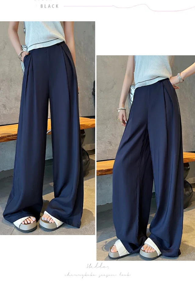 Summer Thin Tencel White Pants Detail