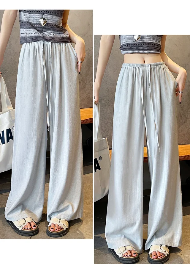 Linen Yamamoto Wide-leg Pants Detail
