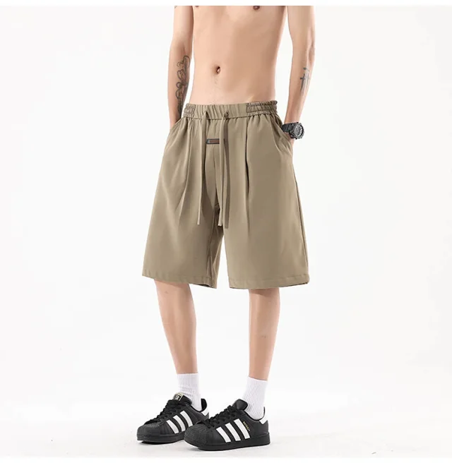 Men's Summer Printed Ice Silk Beach Shorts Detail