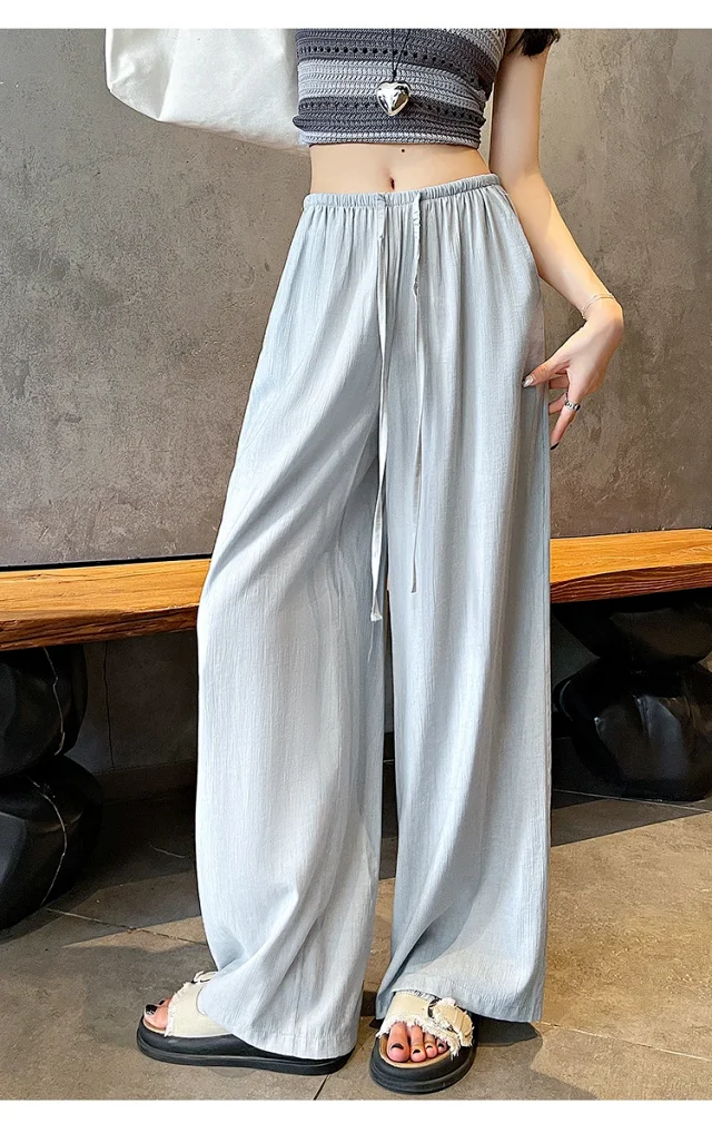 Linen Yamamoto Wide-leg Pants Detail