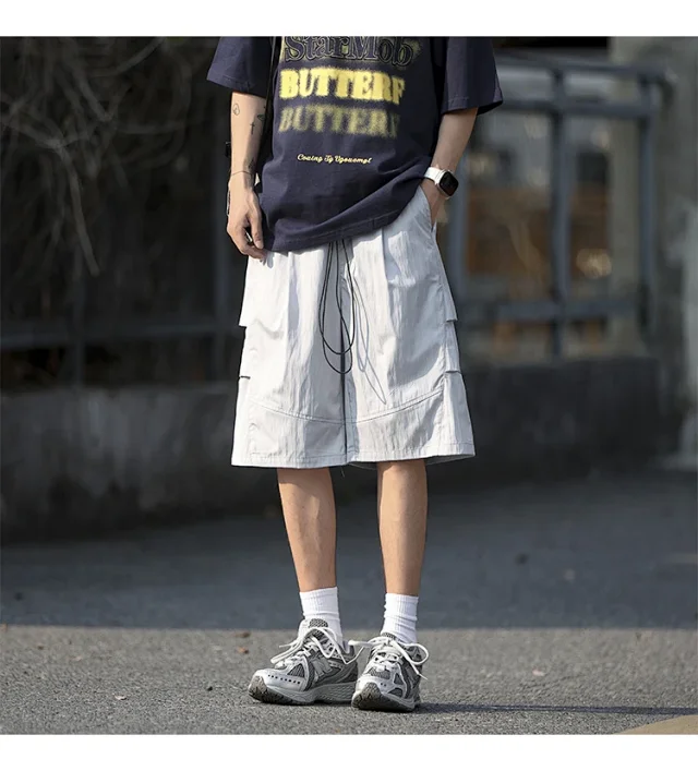 Men's Summer Ice Silk Parachute Shorts Detail