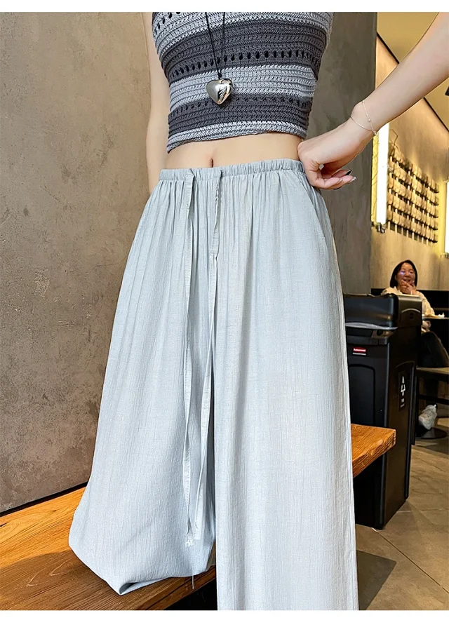 Linen Yamamoto Wide-leg Pants Detail