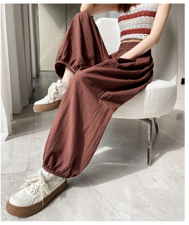 Women's Ice Silk Sports Pants 2025 Summer Detail