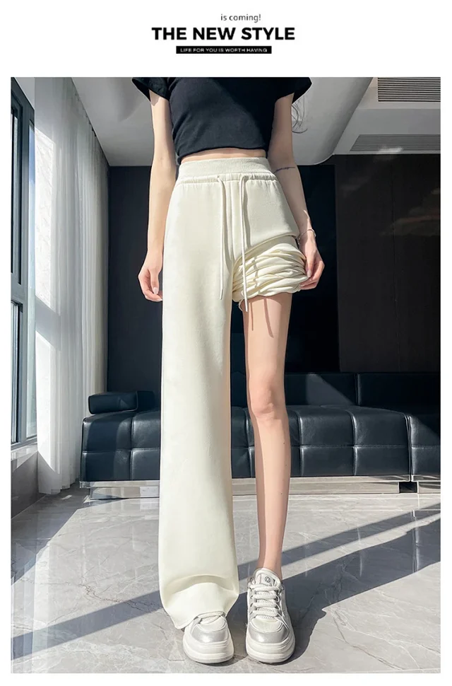 2025 Fall New Women's Straight - Leg Pants Detail