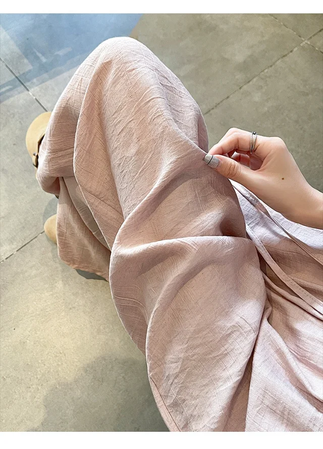 Linen Yamamoto Wide-leg Pants Detail