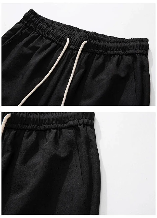 Maroon Quick - Dry Ice Silk Men's Summer Cargo Pants Detail