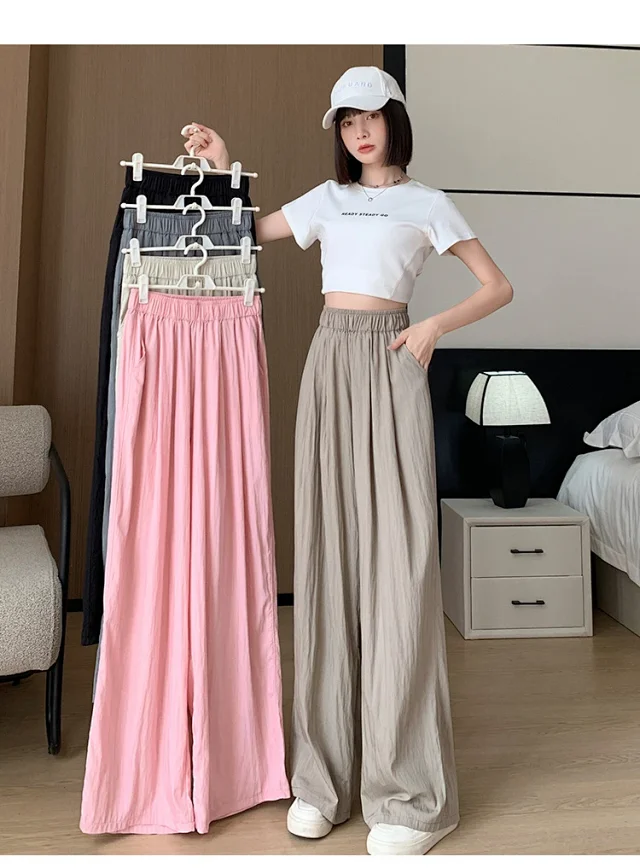 Ice Silk Wide-Leg Pants 2025 Detail