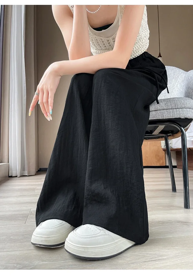 Women's Linen Wide-leg Pants Detail