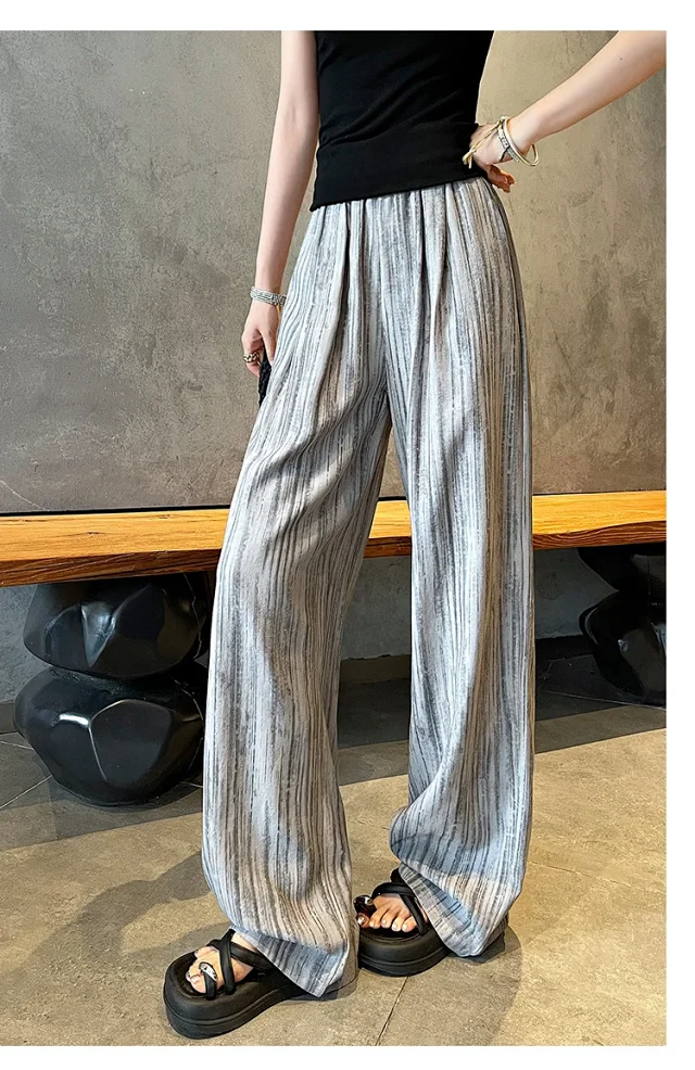 2025 Summer Tie - Dye Wide - Leg Pants Detail