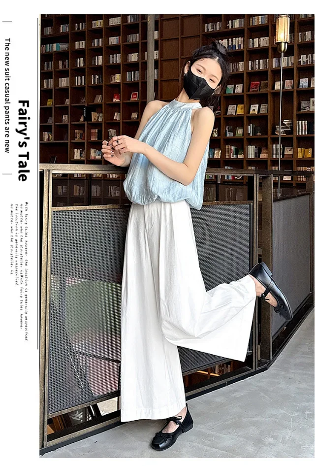 2025 Summer Tencel Wide - leg Pants for Women Detail