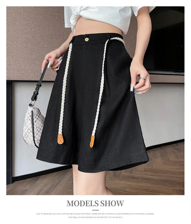 Lyocell Linen Shorts for Women Detail