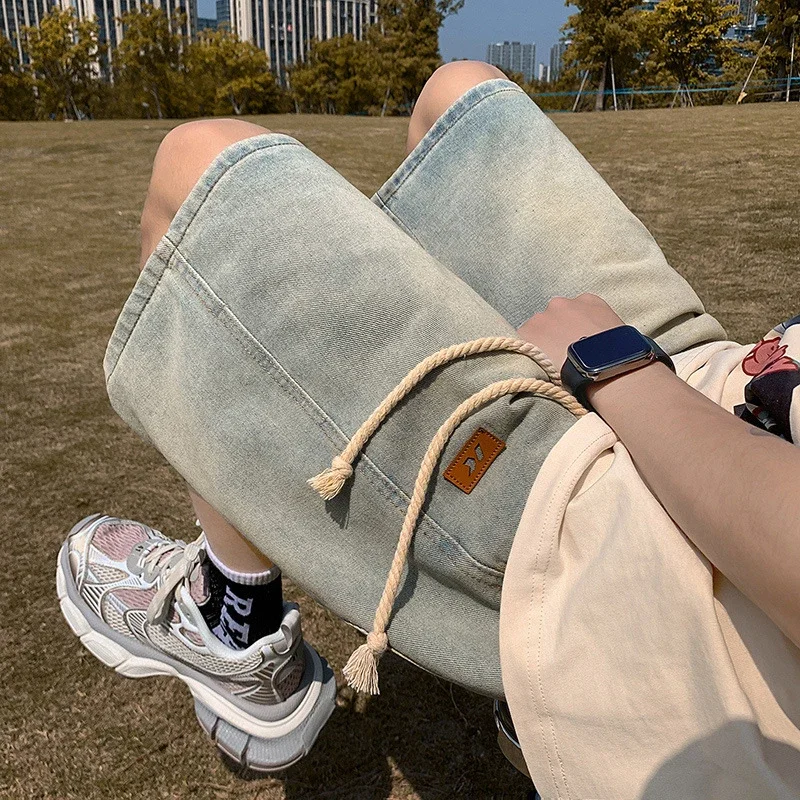Men's Summer Breathable Cotton Denim Shorts