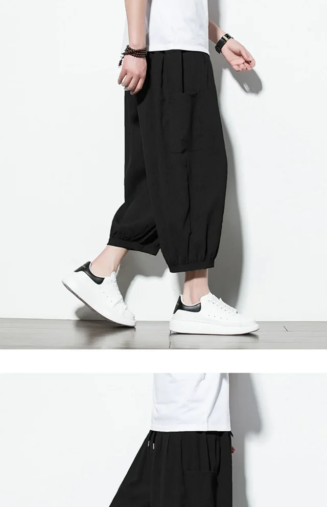 Men's 2025 Summer Ice Silk Capris Detail