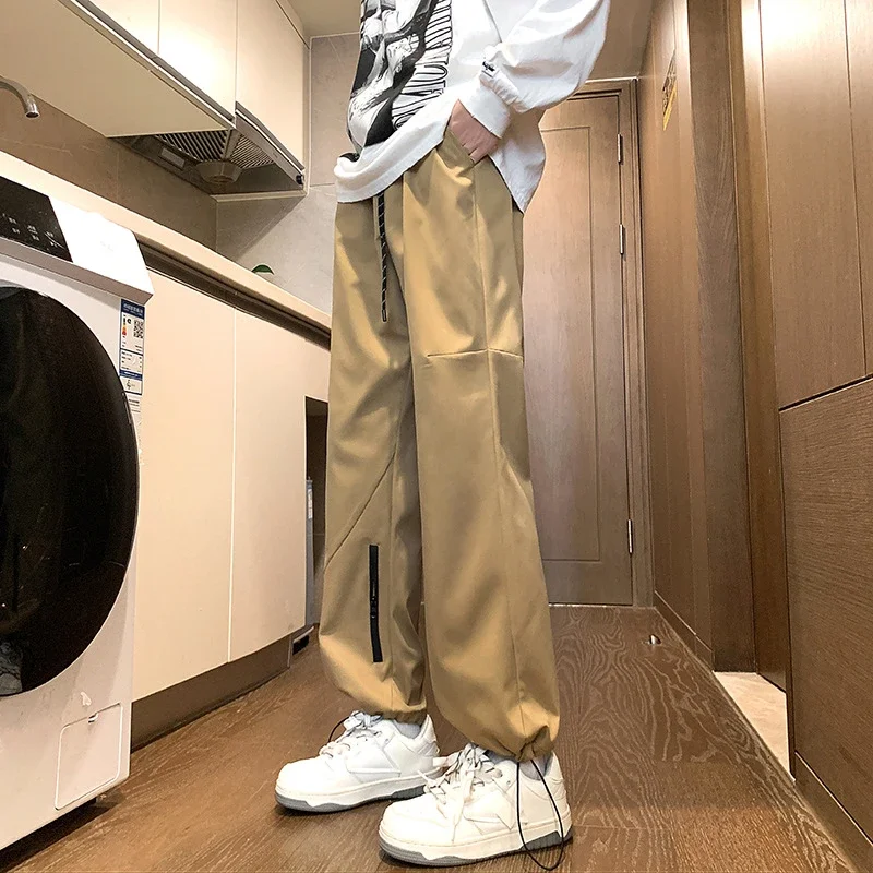 Men's Spring Hiphop Straight Cargo Pants