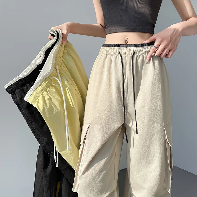 2025 Summer Dopamine Colorful High-Waist Street Cargo Pants