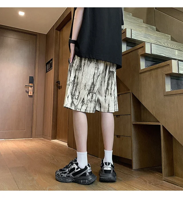Men's Black Shorts with Pockets Detail