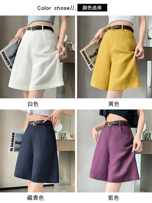 Linen Shorts for Women Detail