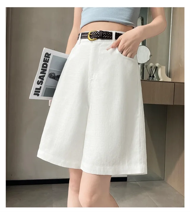 Linen Shorts for Women Detail