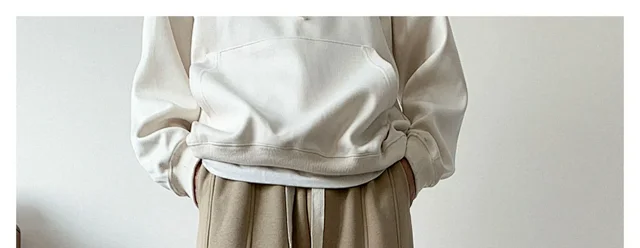 Men's Spring Vintage Khaki Oversize Sweatpants Detail
