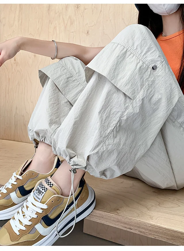 Women's Summer Loose Workwear Pants Detail