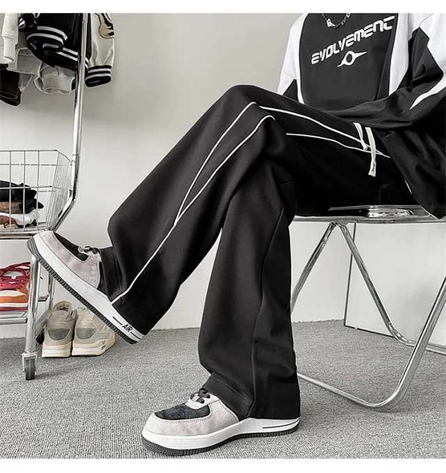 Japanese Oversize Men's Spring Wide-Leg Pants Detail