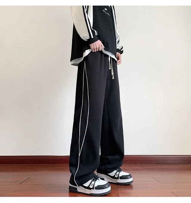 Men's Oversize Striped Pants (Spring) Detail