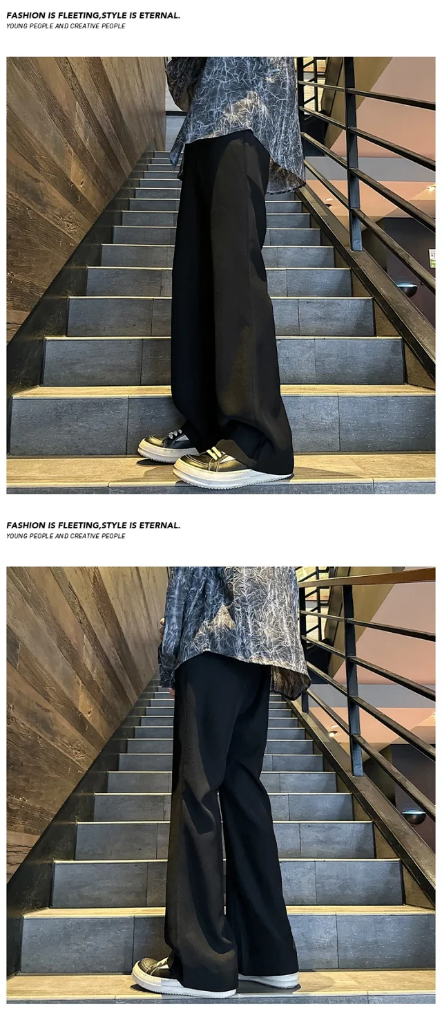 Men's Retro Wide-leg Pants Detail