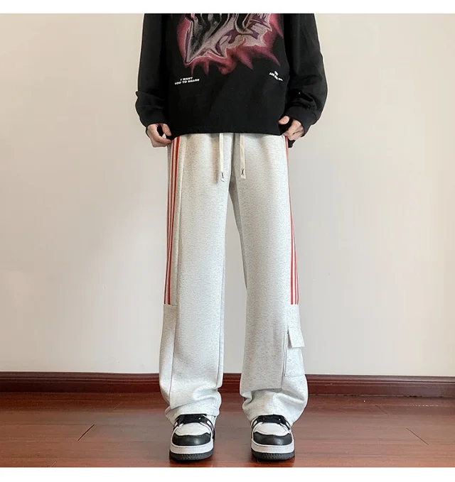 Men's Retro Striped Hiphop Pants Detail