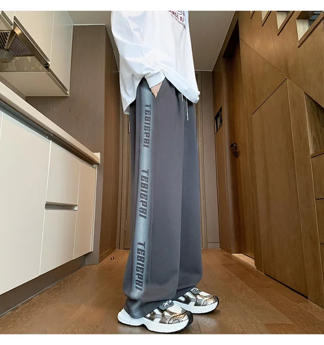 Men's 2025 Spring/Fall Oversize Wide-Leg Pants Detail