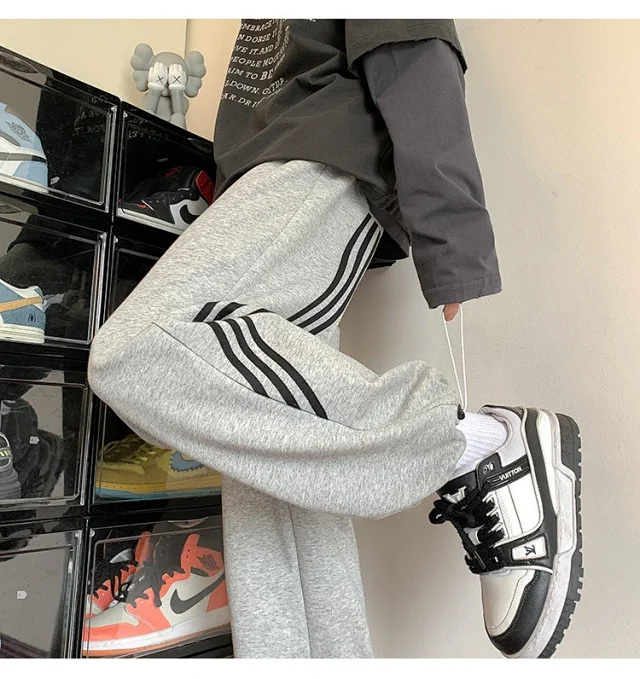 Japanese Oversize Cotton Stripe Pants Detail