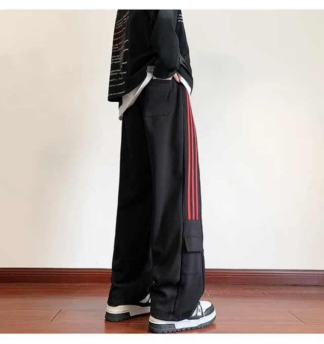 Men's Retro Striped Hiphop Pants Detail