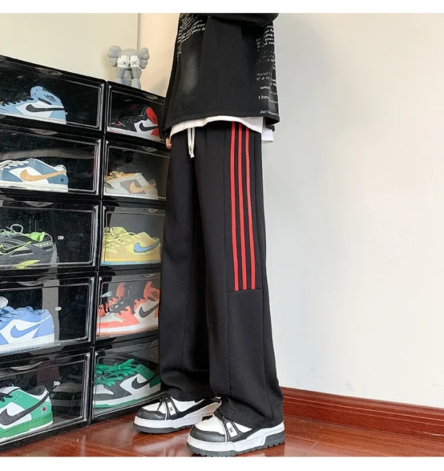 Men's Retro Striped Hiphop Pants Detail