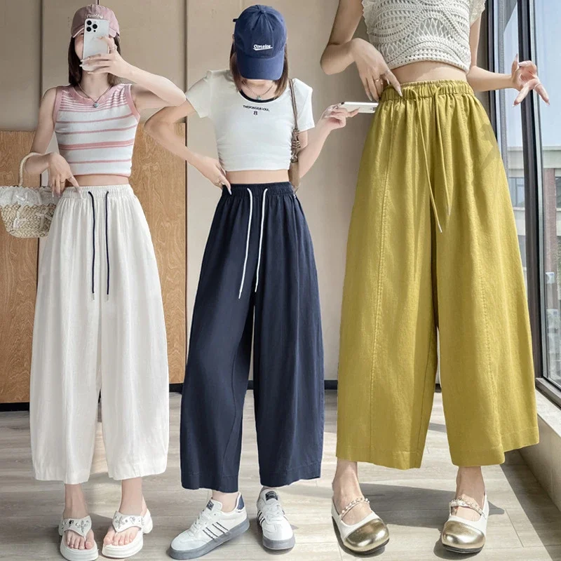 Tencel Linen Capris for Women