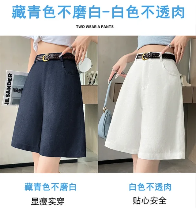 Linen Shorts for Women Detail