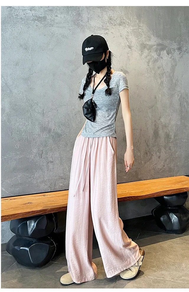 Linen Yamamoto Wide-leg Pants Detail