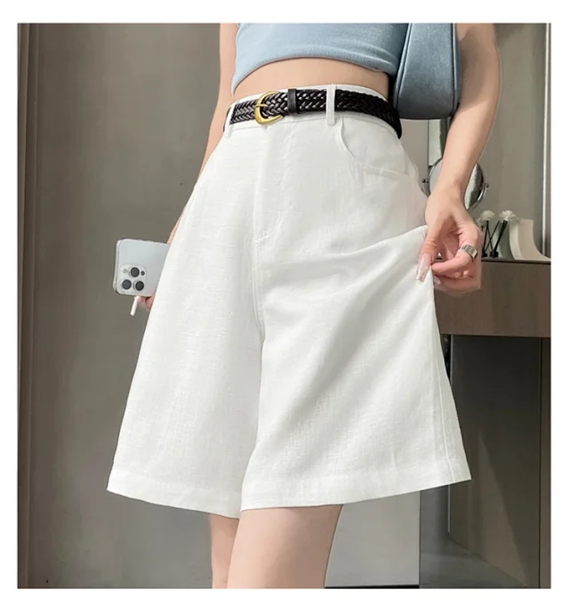 Linen Shorts for Women Detail