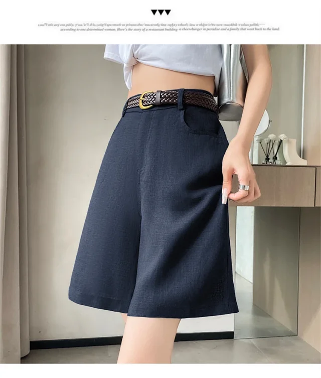 Linen Shorts for Women Detail
