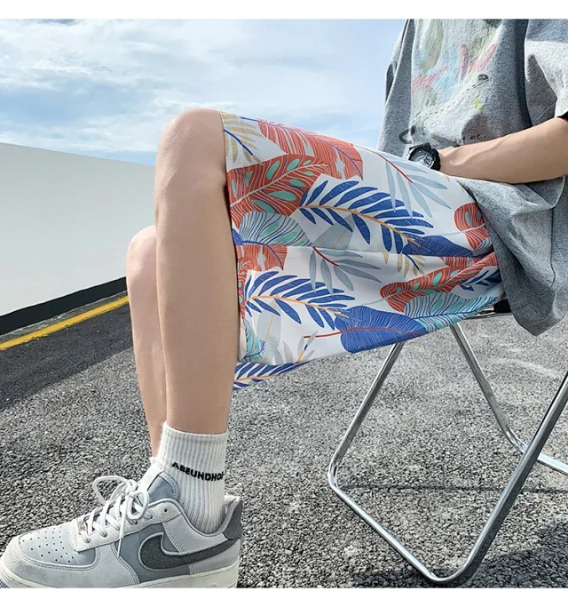 Men's Summer Thin Ice Silk Quick-dry Beach Pants Detail