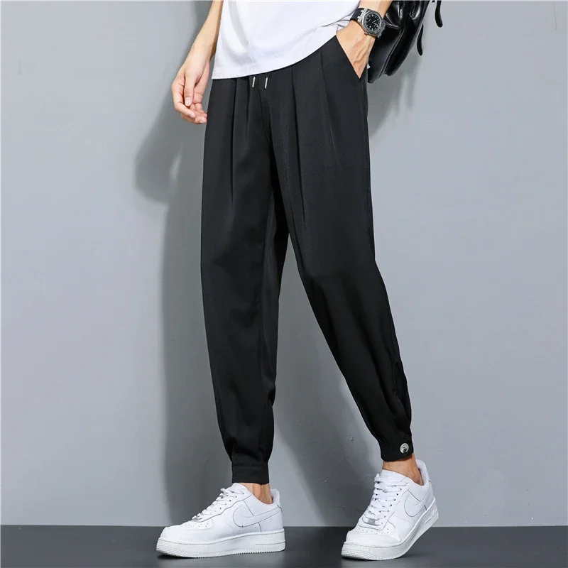 Douyin Men's Summer Ice Silk Pants