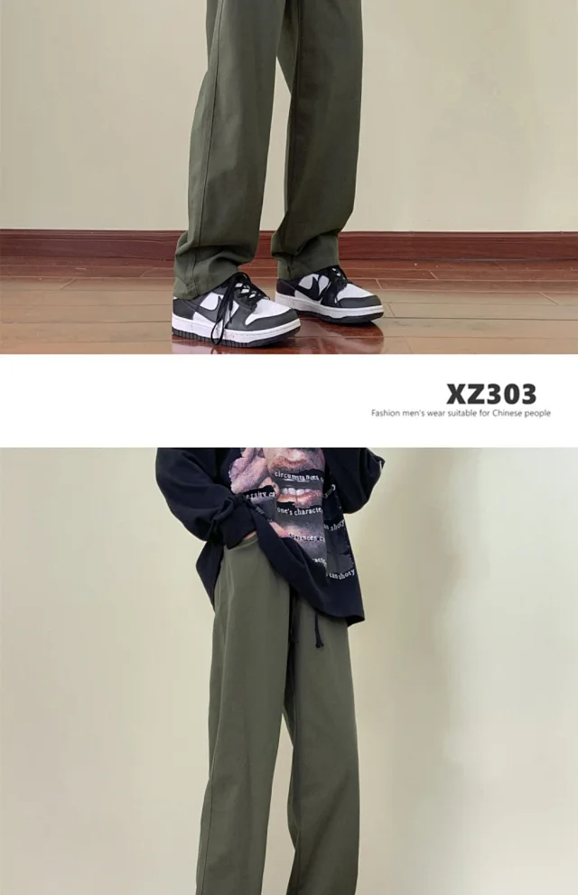 Men's Spring/Fall Cotton Straight Breathable Cargo Pants Detail