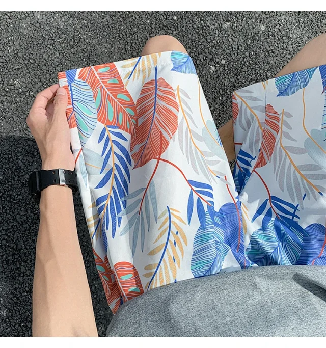 Men's Summer Thin Ice Silk Quick-dry Beach Pants Detail