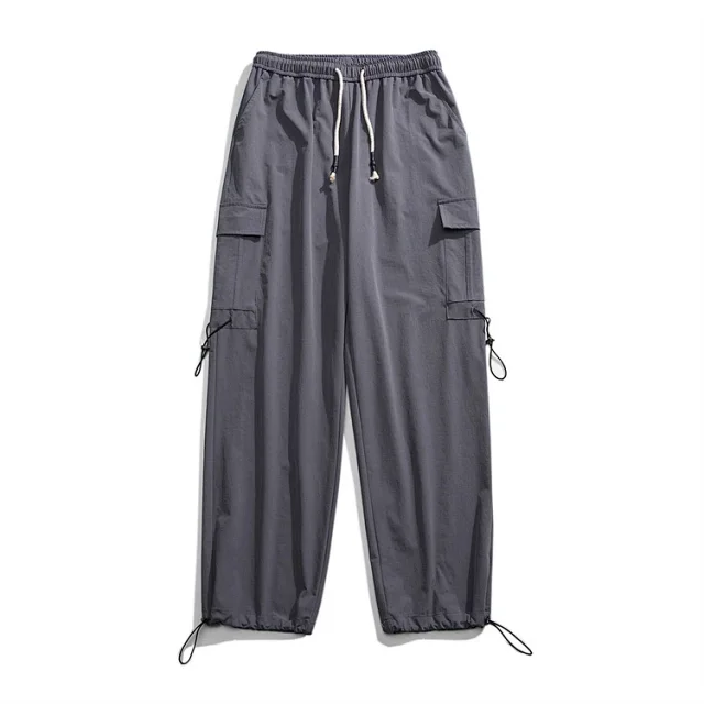 Men's Street Wide-Leg Cargo Pants Detail