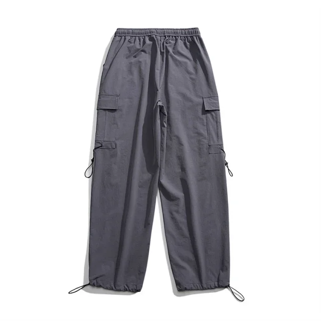 Men's Street Wide-Leg Cargo Pants Detail